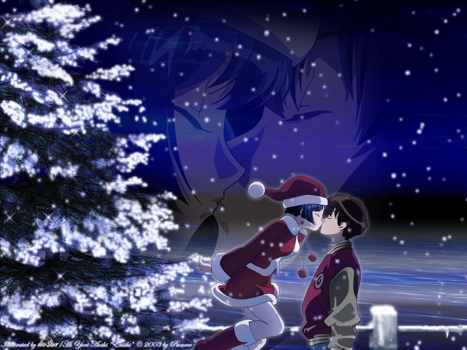 1600x1200 Picture Ai Yori Aoshi Christmas guys Girls Anime 1600x1200
