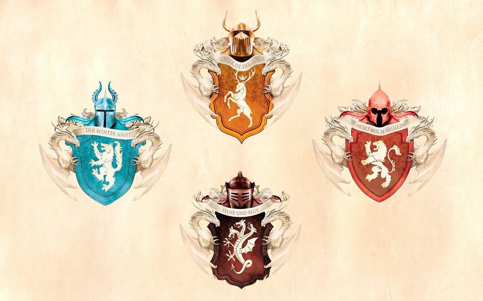 1680x1050 Download wallpaper 1680x1050 game of thrones, emblems, house