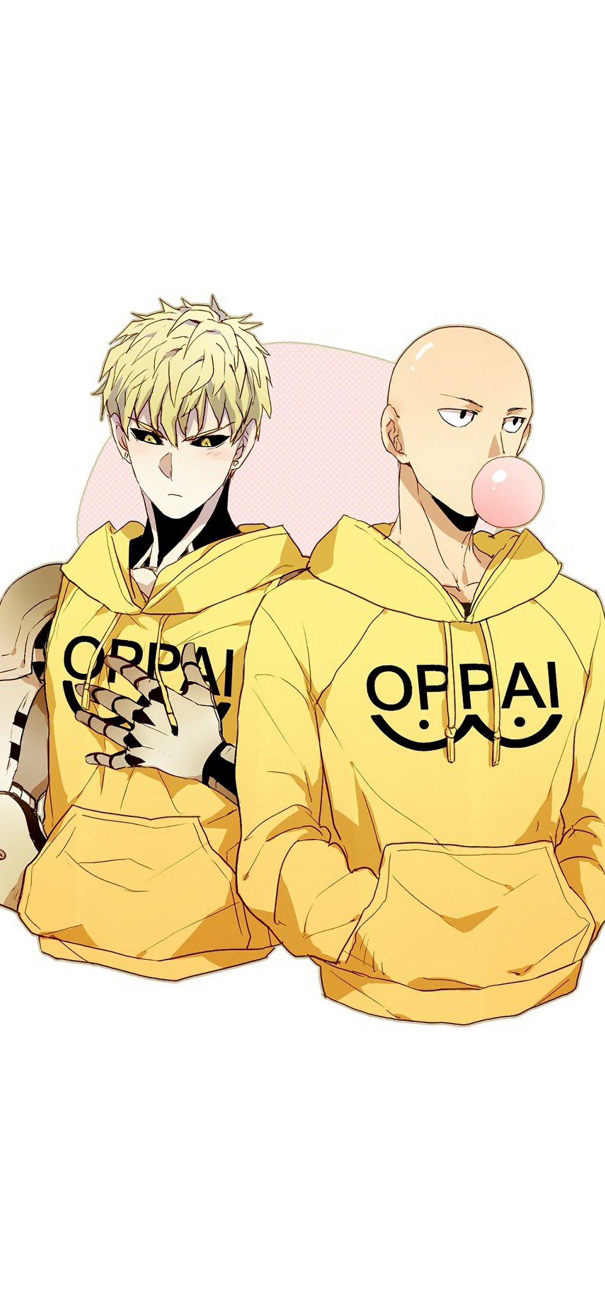 1242x2688 Genos and Saitama One Punch Man 4K Wallpaper