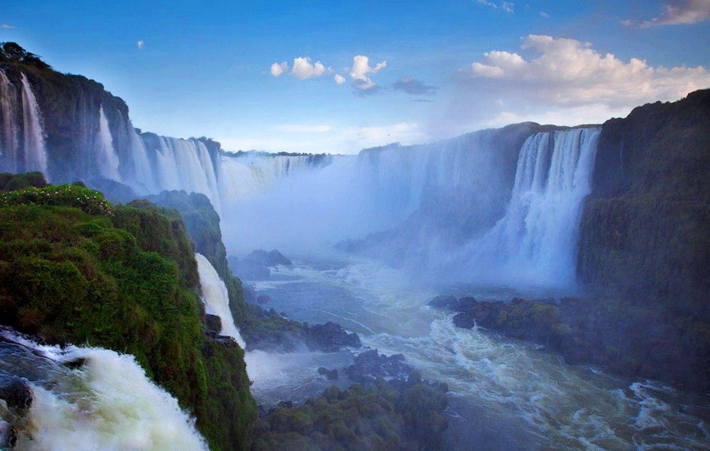 Hình nền thẻ Brasil 1396x888: Thác Iguazu Argentina Màu Brasil