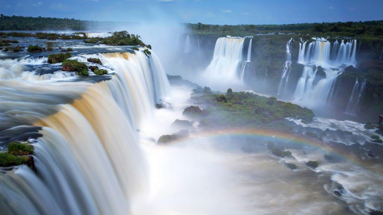 1280x720 Hình nền Thác Iguazu, Thác nước, Argentina, 4K, Thiên nhiên