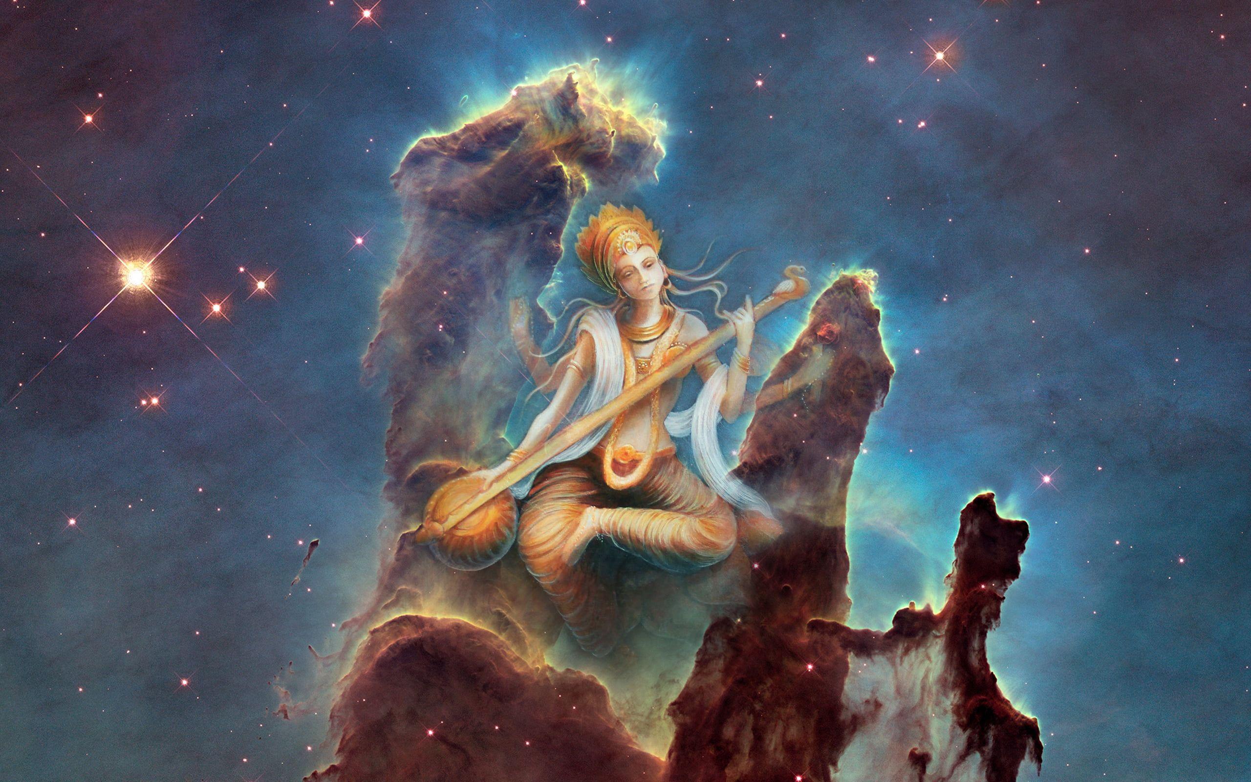 Hình nền 2560x1600 Hindu Deity, Saraswati, Nữ thần Ấn Độ, Nữ thần
