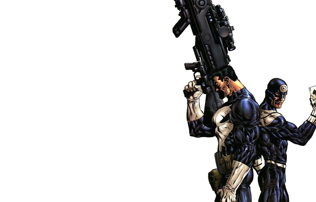 1332x850 Wallpaper figure, map, Marvel, Comics, Marvel, The Punisher, Bullseye, Tagged, The Punisher, very big gun image for desktop, section фантастика