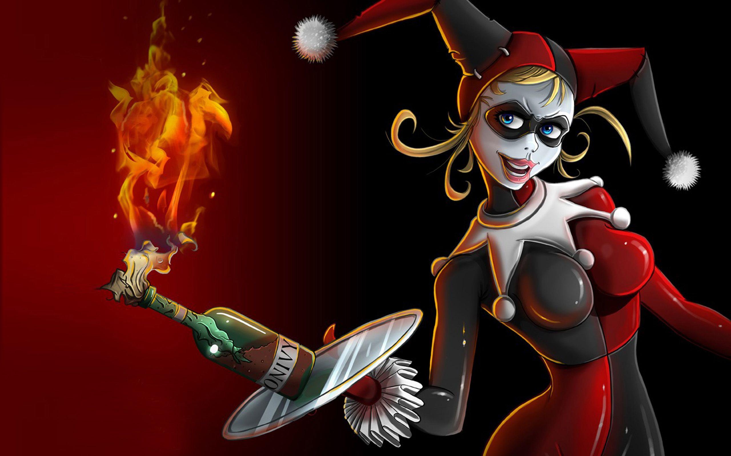 2560x1600 Molotov Cocktail Joker Girl Арт Desktop Wallpaper HD
