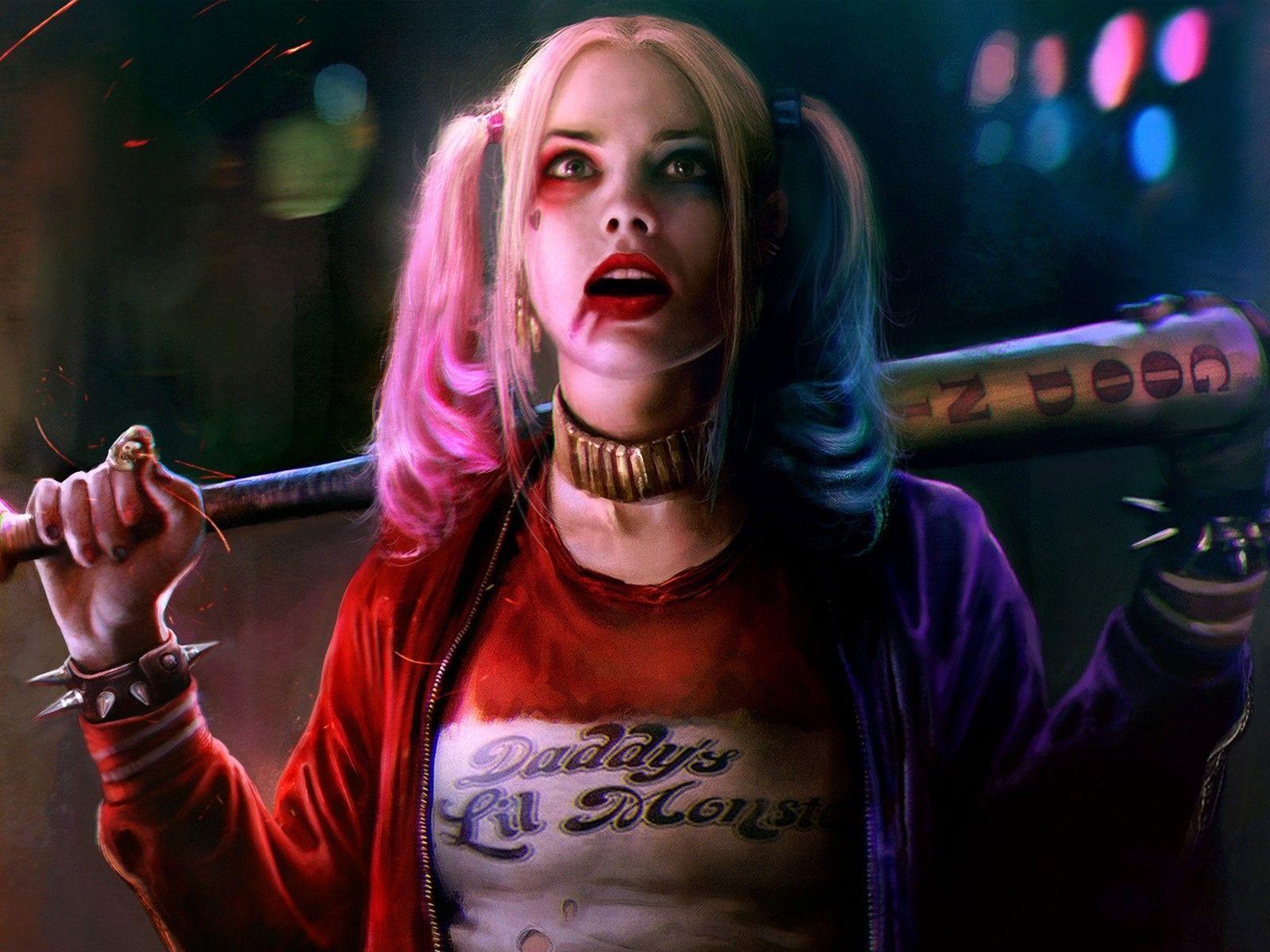 1600x1200 Margot Robbie Harley Quinn & Joker Wallpaper for Desktop