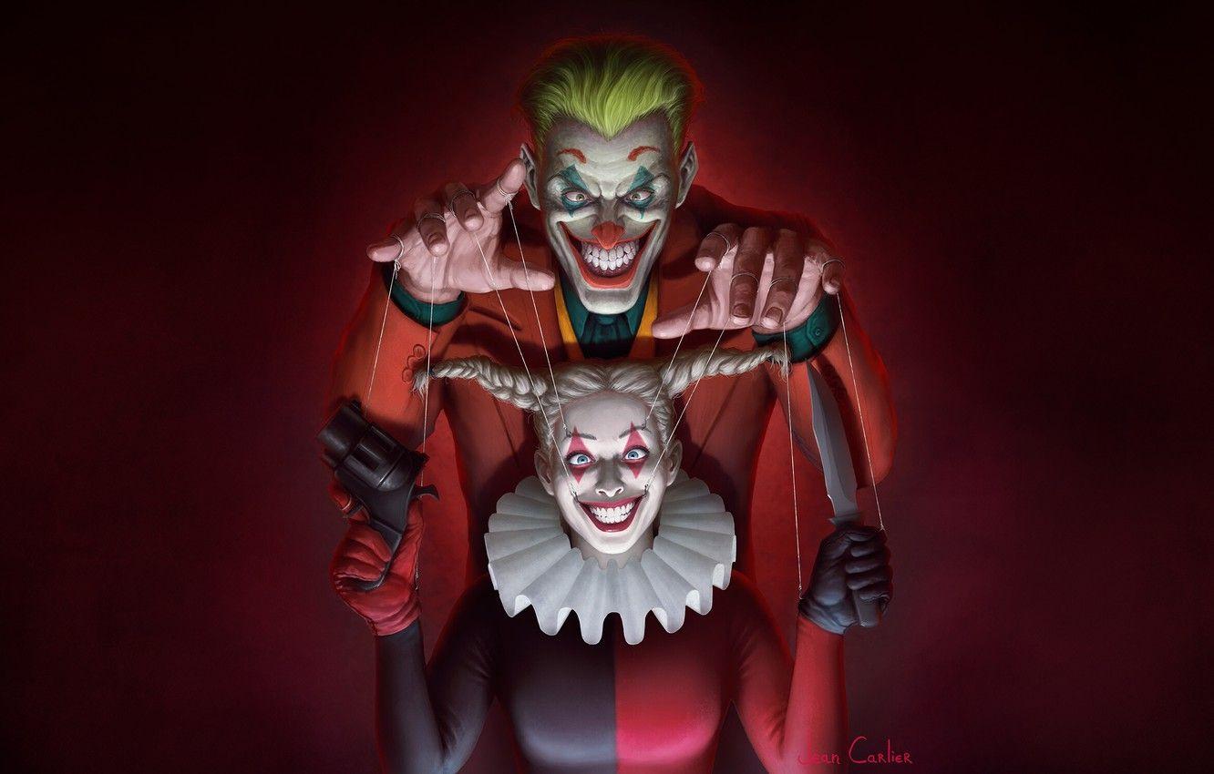 1332x850 Wallpaper Girl, Figure, Girl, Joker, Art, Harley Quinn