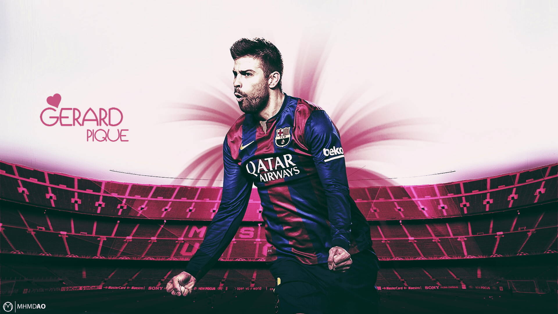 1920x1080 Pique Wallpaper. Olympique De