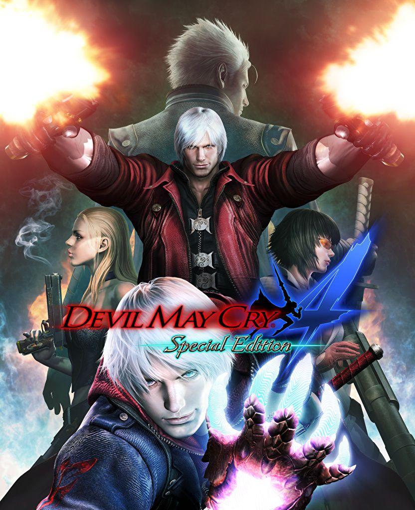 832x1024 Desktop Wallpaper Dante Devil May Cry 4 Firing Pistols Man