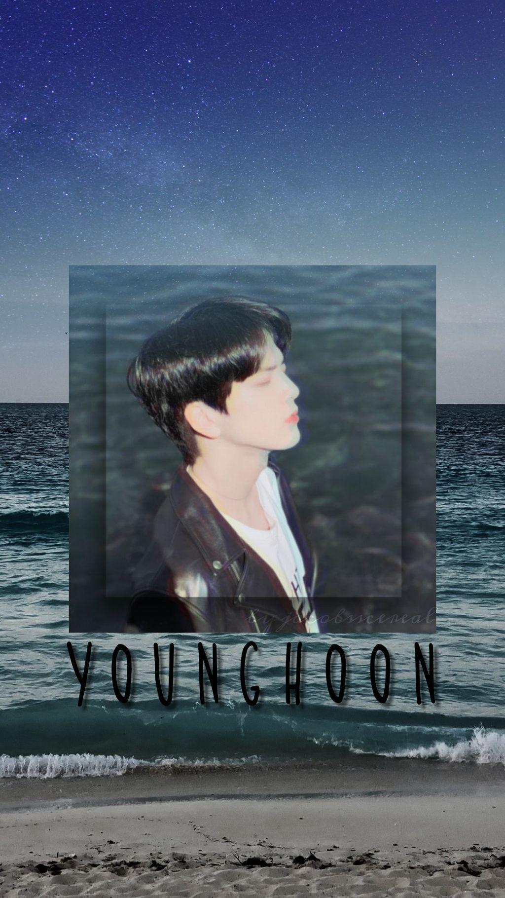 1024x1820 the boyz younghoon ocean, starry sky wallpaper edit