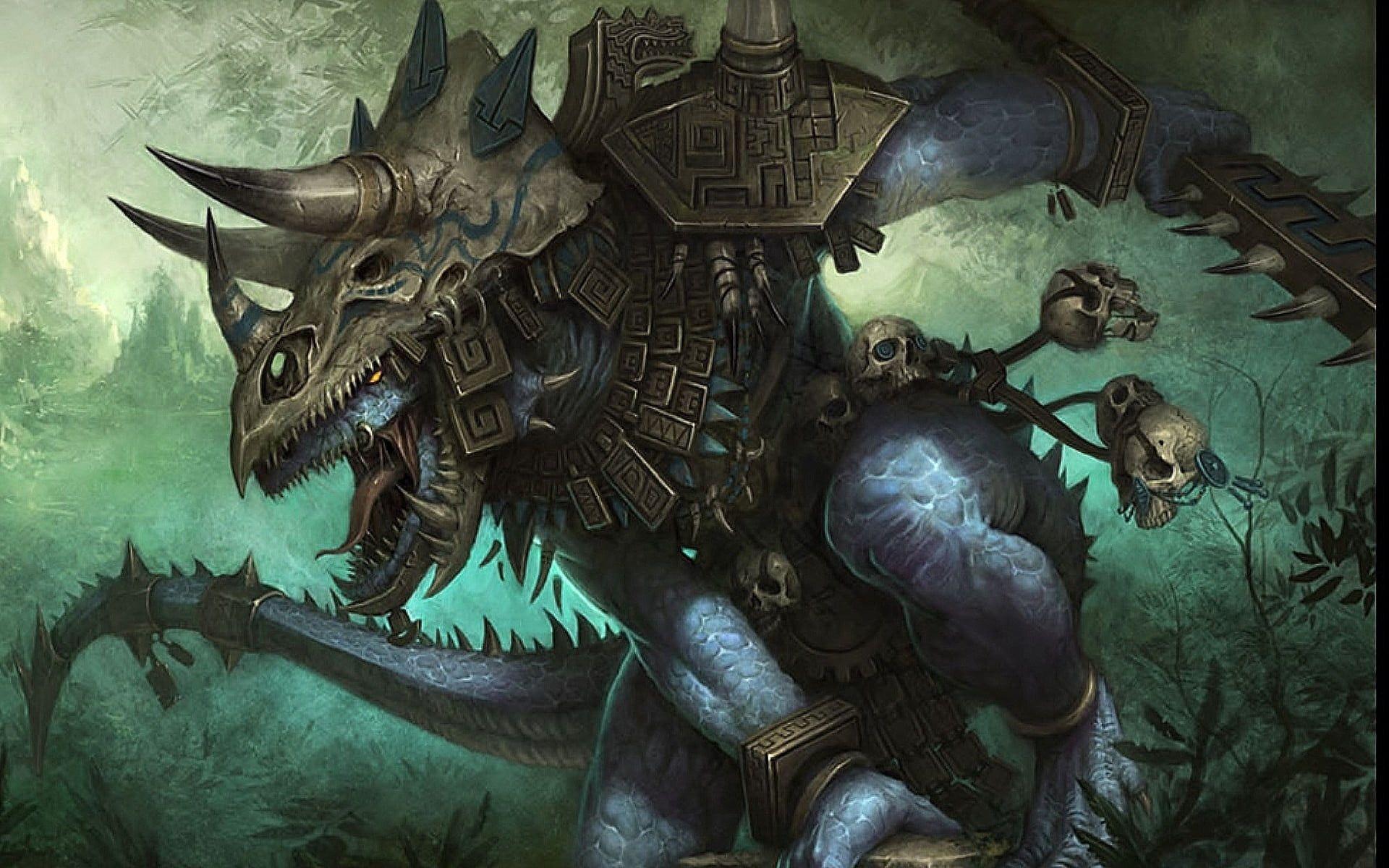 1920x1200 Black and blue monster illustration, Warhammer, Warhammer