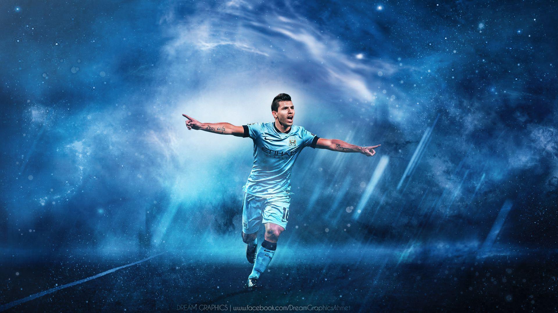 1920x1080 Sergio Agüero Manchester City Wallpaper