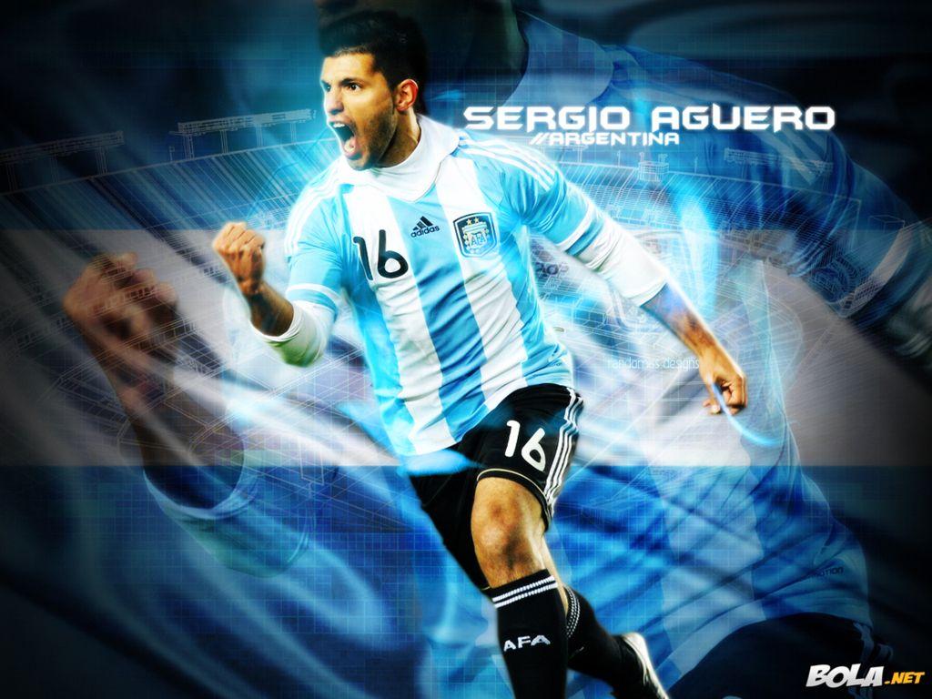 1024x768 Sergio Kun Aguero Argentina 2013