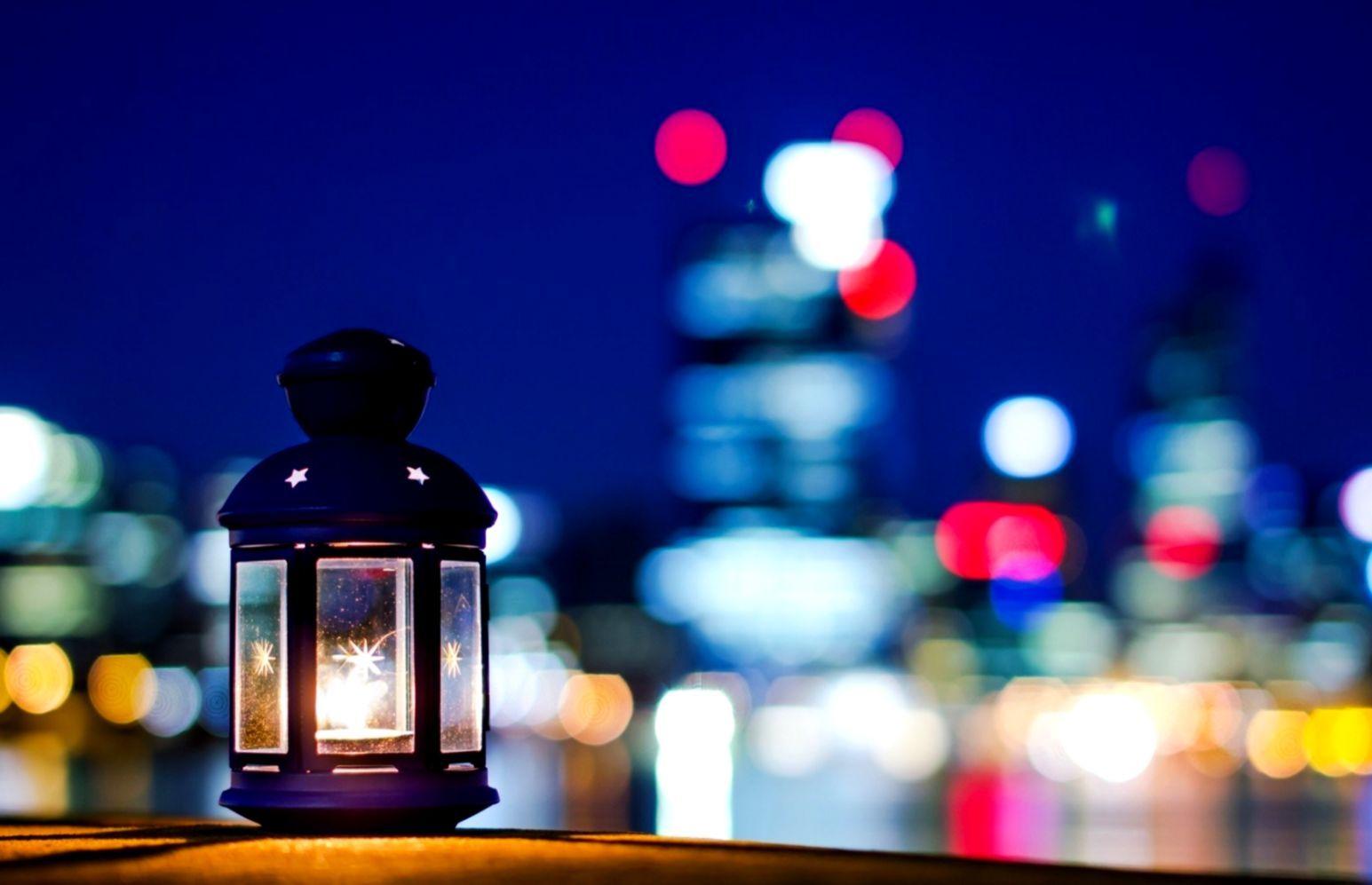 1545x997 Mood Lamp Lantern Candle Stars City Bokeh HD Wallpaper