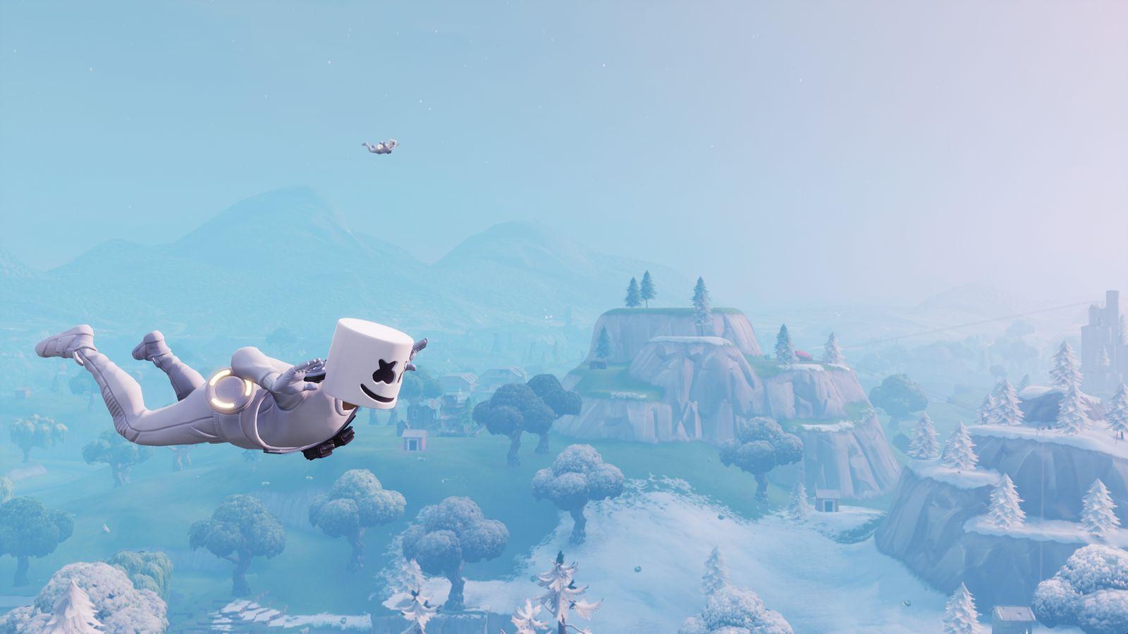 1600x900 Skydiving Fortnite Wallpaper