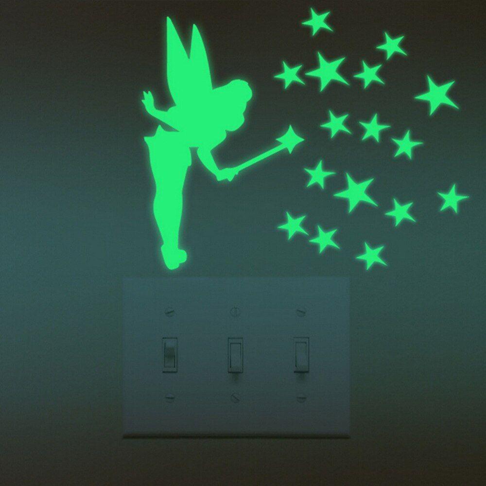 1000x1000 US $0.71 16% OFF. Luminous Glow In The Dark Wall Stickers Decal Color Fairy Stars Fluorescent Wallpaper Decal Baby Kids Bedroom Home Decor In