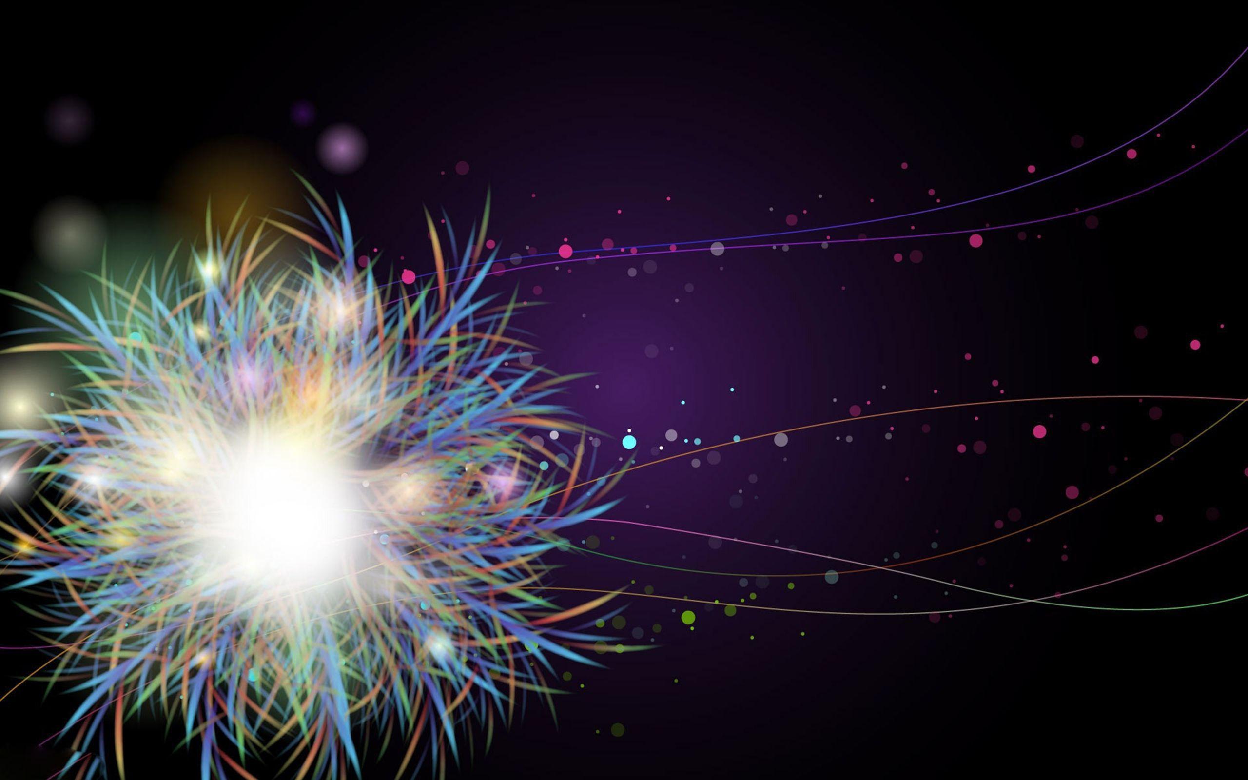 2560x1600 Fluorescent Flower Abstract. Waves wallpaper, Flowers