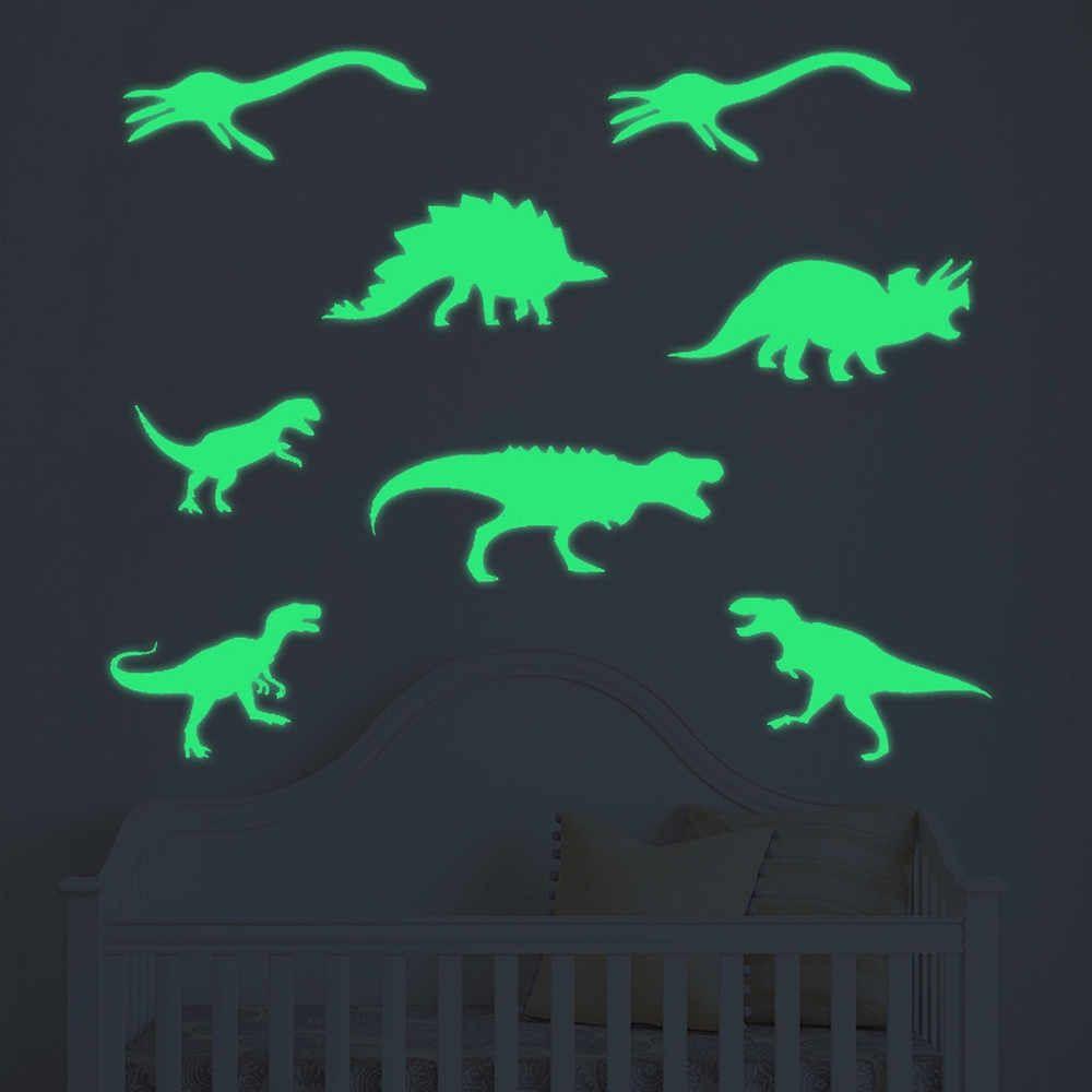 1000x1000 8PCS Luminous Wall Stickers Fluorescent Kids Room New Dinosaur Home Decor Plastic Wallpaper for living room Wall Stickers bts