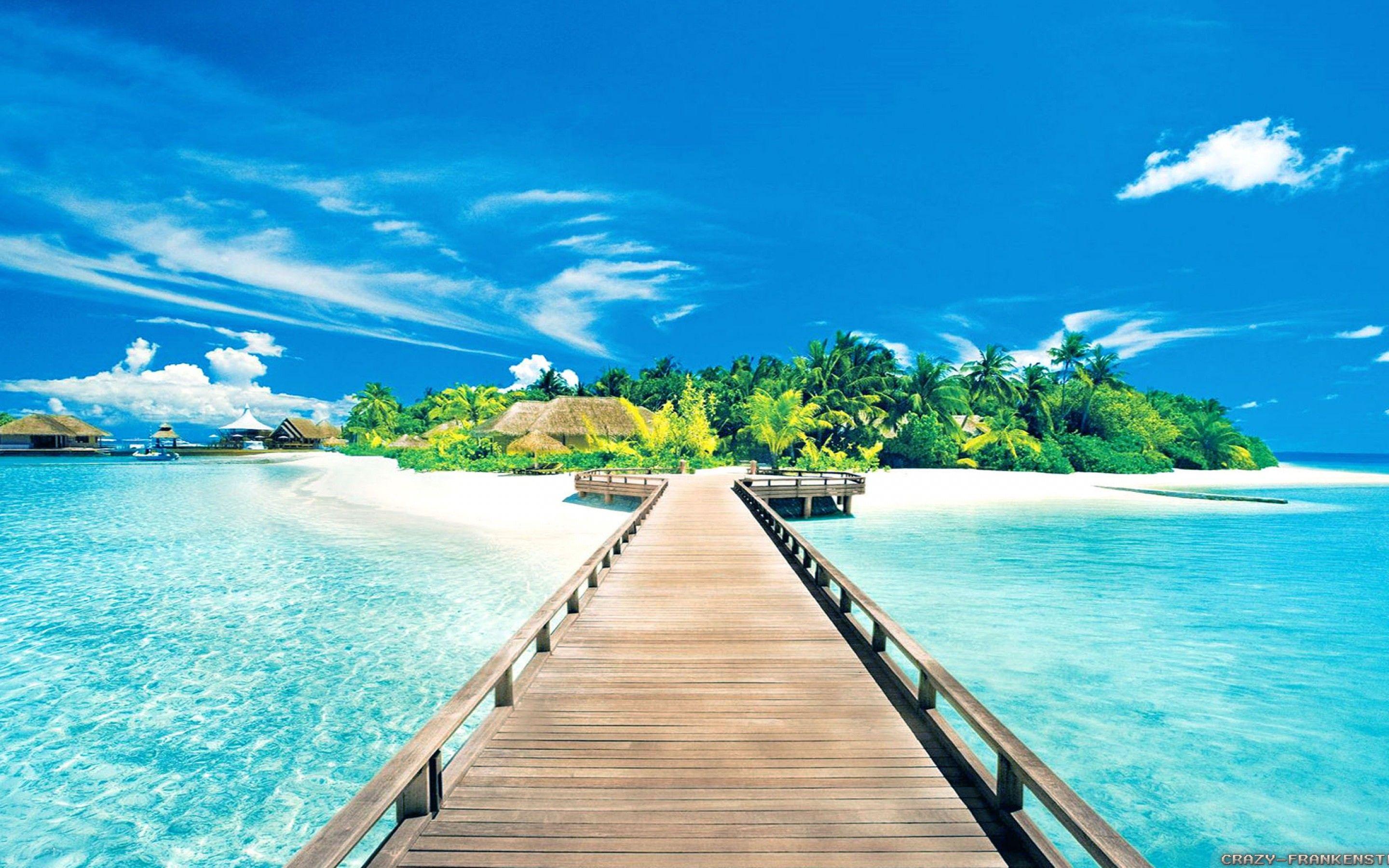 2880x1800 Download Free Clear Water Island Bridge wallpaper 15 Retina