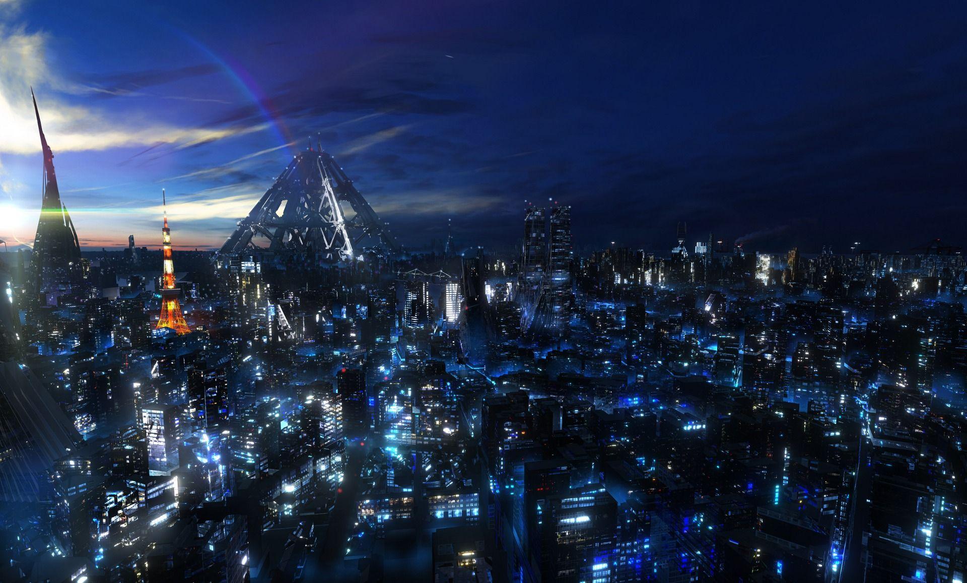 1920x1157 Futuristic Tokyo Bay, Scenery Landscapes, WallpaperCoolvibe