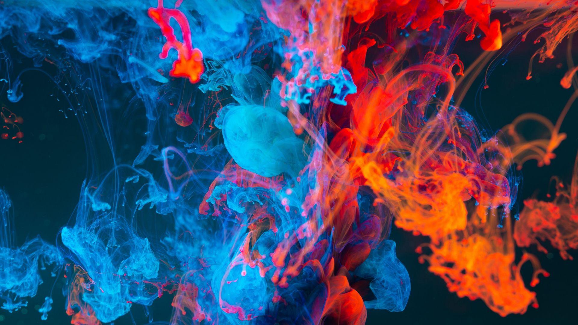 1920x1080 Colorful Liquid Design Wallpaper
