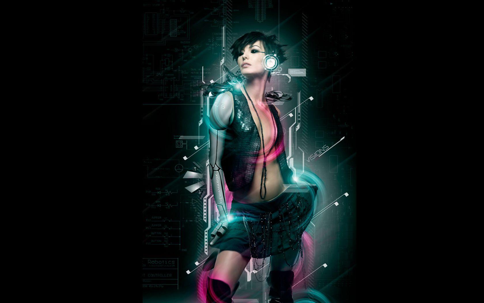 1680x1050 Cyberpunk Girl Wallpaperx1050