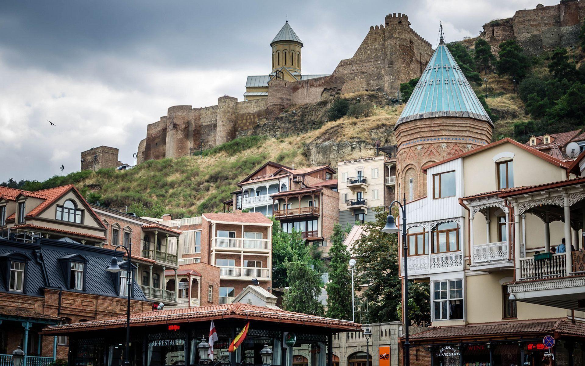 1920x1200 Download wallpaper abanotubani, tbilisi, old quarter