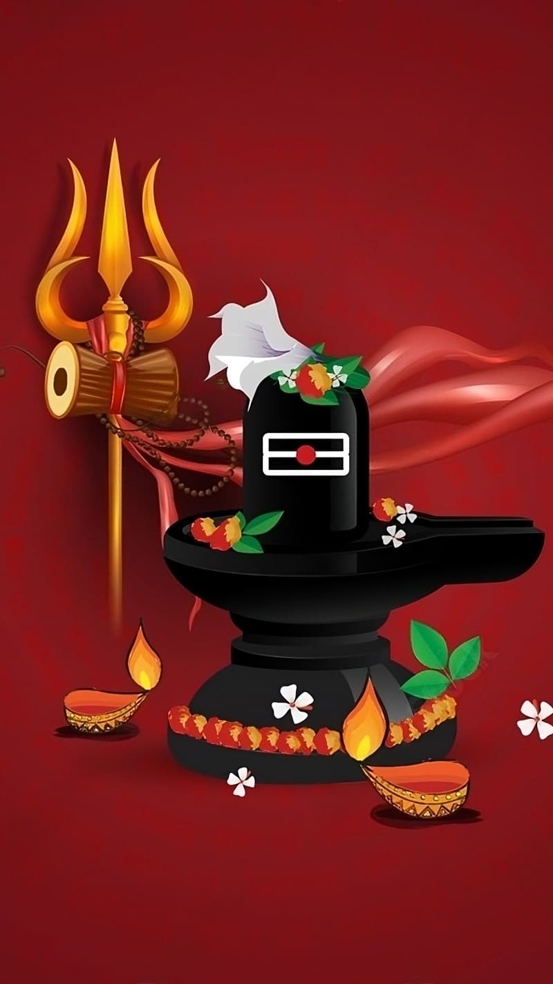 800x1422 Shiva Lingam, trishul with shiva lingam, lord, god, HD phone wallpaper