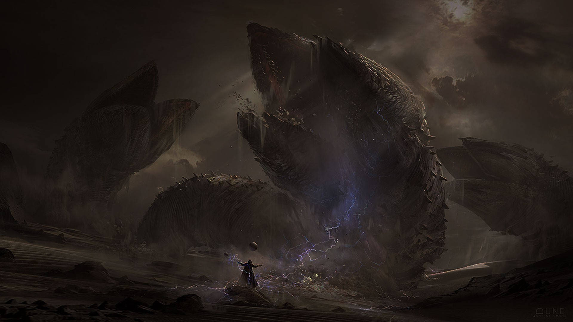 1920x1080 Dune 2021 Huge Sandworm Wallpaper