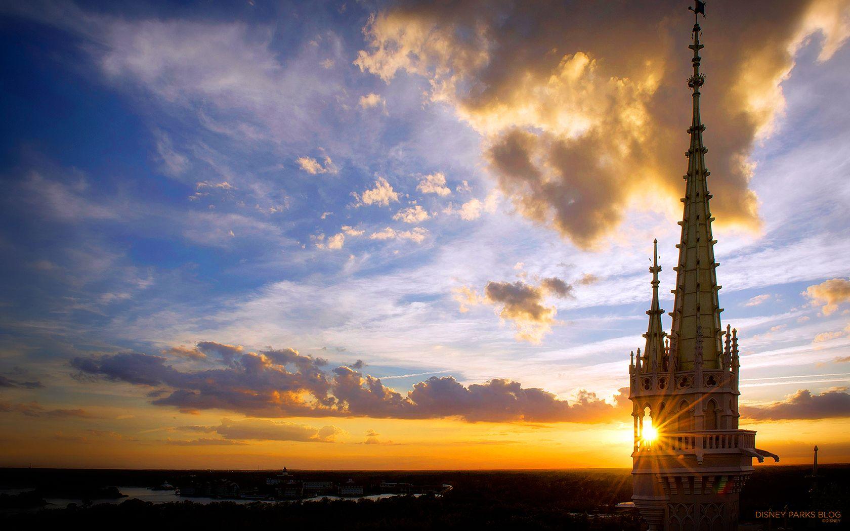 1680x1050 Wallpaper: Sunset at Walt Disney World Resort. Disney Parks Blog