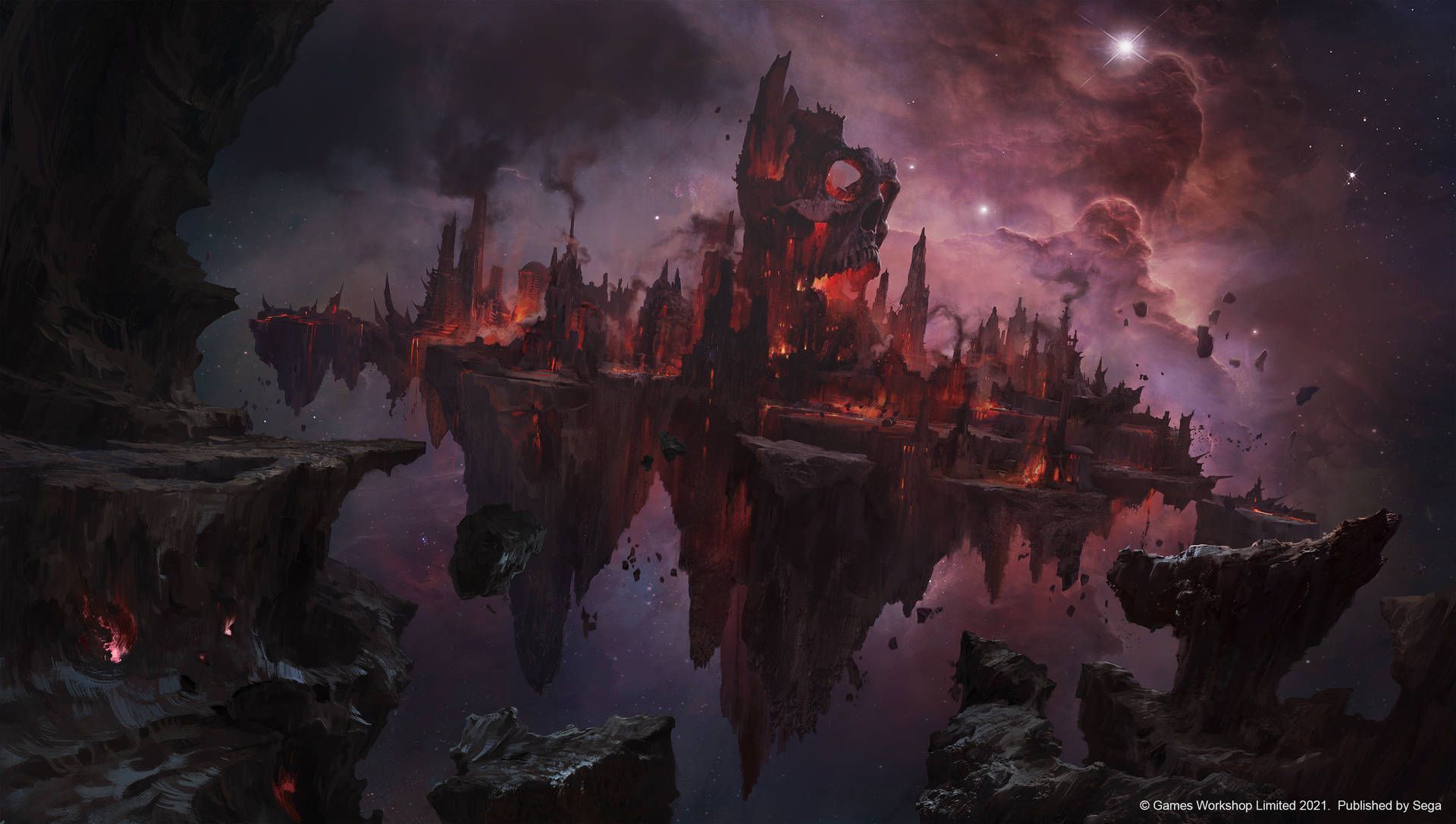 1920x1087 Demonic Fortress Wallpaper