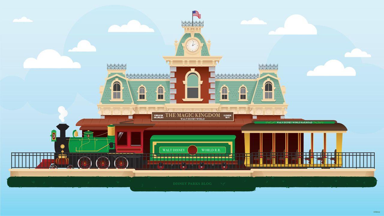 1280x720 45th Anniversary Wallpaper: Walt Disney World Railroad Train