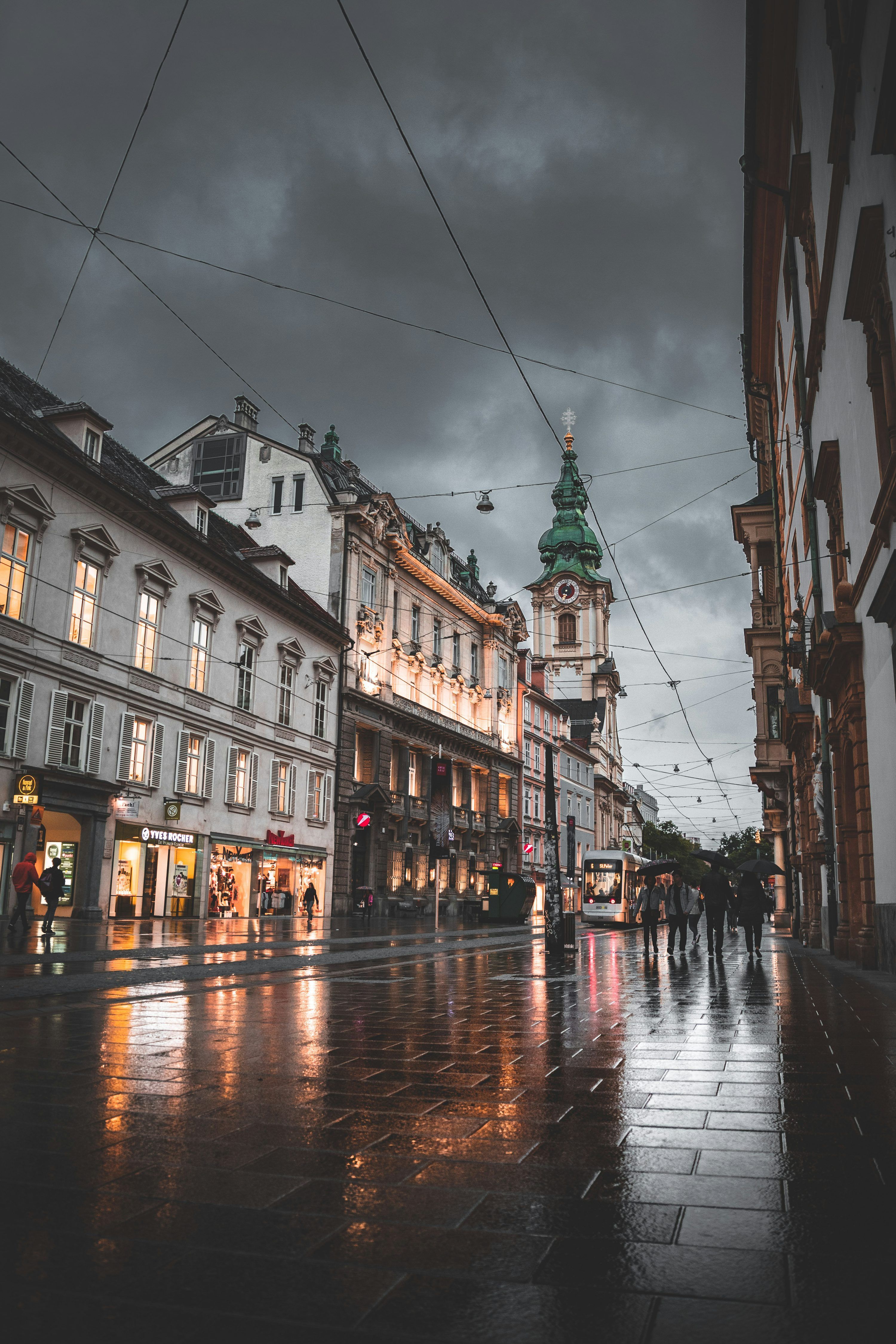 3000x4500 Rainy City Picture. Download