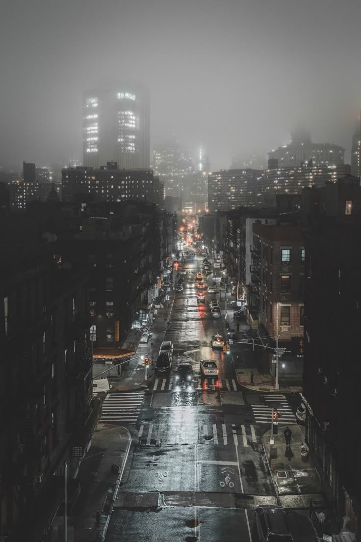 736x1104 High Res Dark And Foggy City Picture