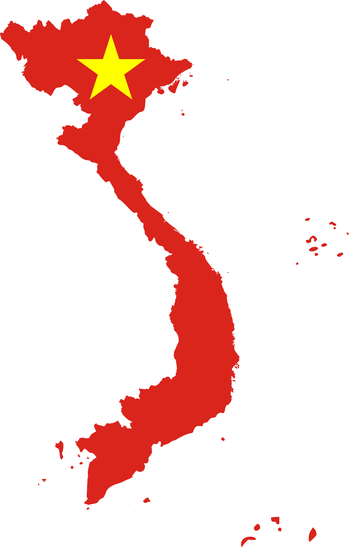 1200x1879 Flag Map Of Vietnam Precise