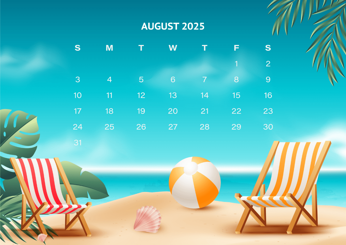 1200x851 Free August 2025 Calendar Templates, Editable and Printable
