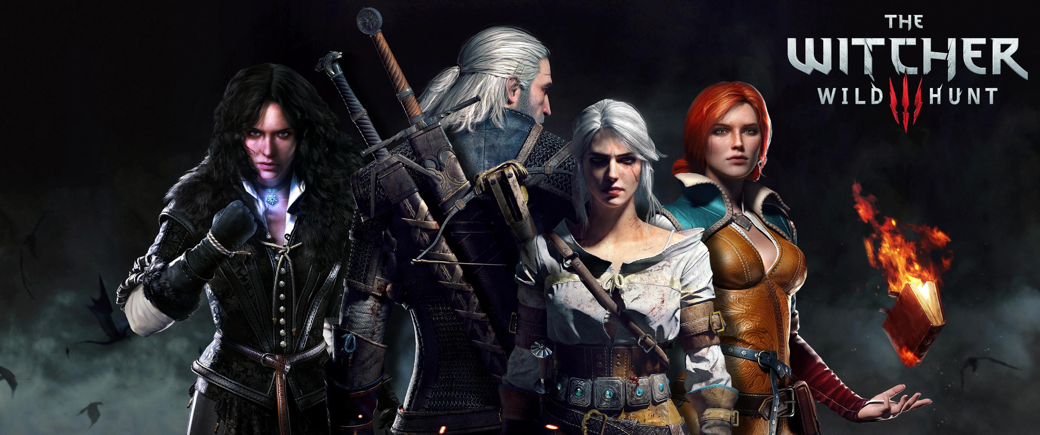 3440x1440 Witcher 3 Wallpaper, Ciri, Triss, Yennefer