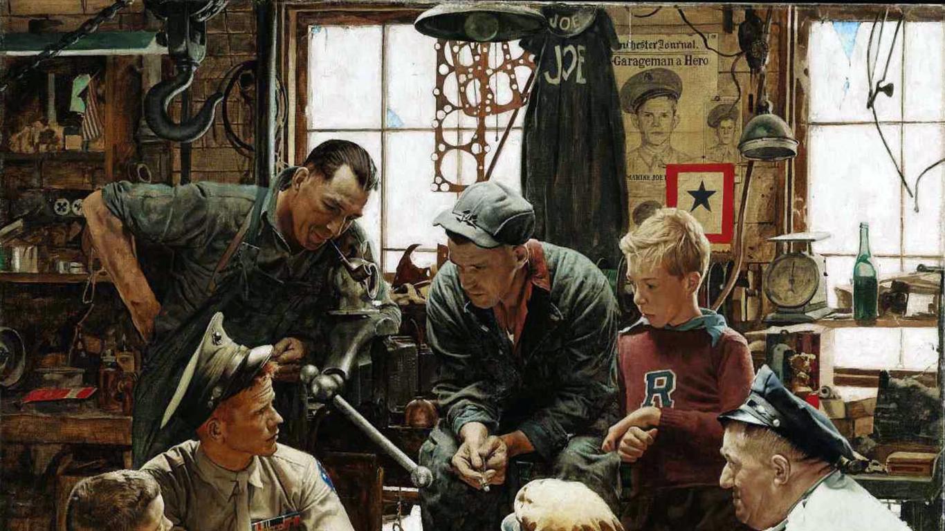 1366x768 Norman Rockwell Wallpaper