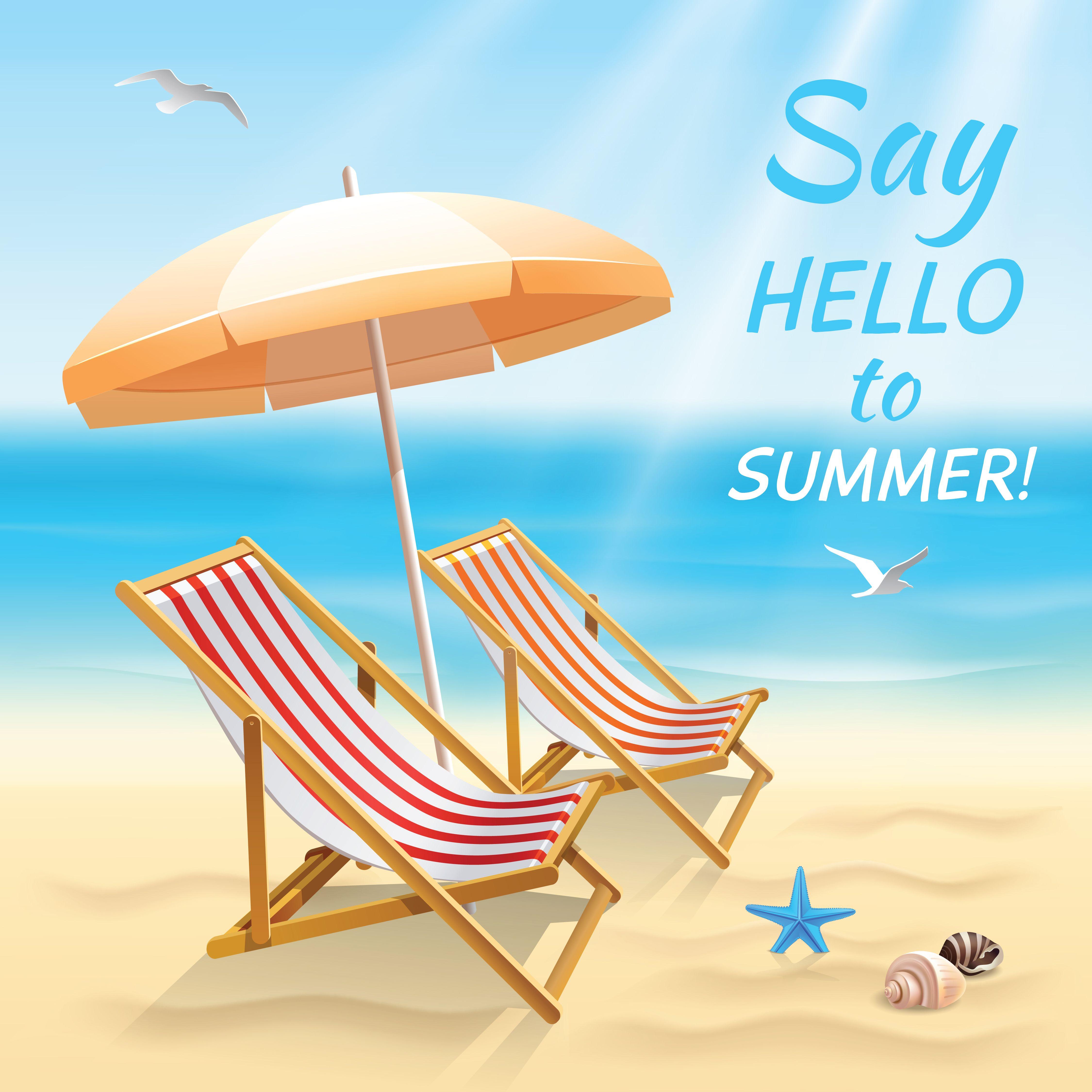 4500x4500 Summer Holidays Background Wallpaper Beach Chair
