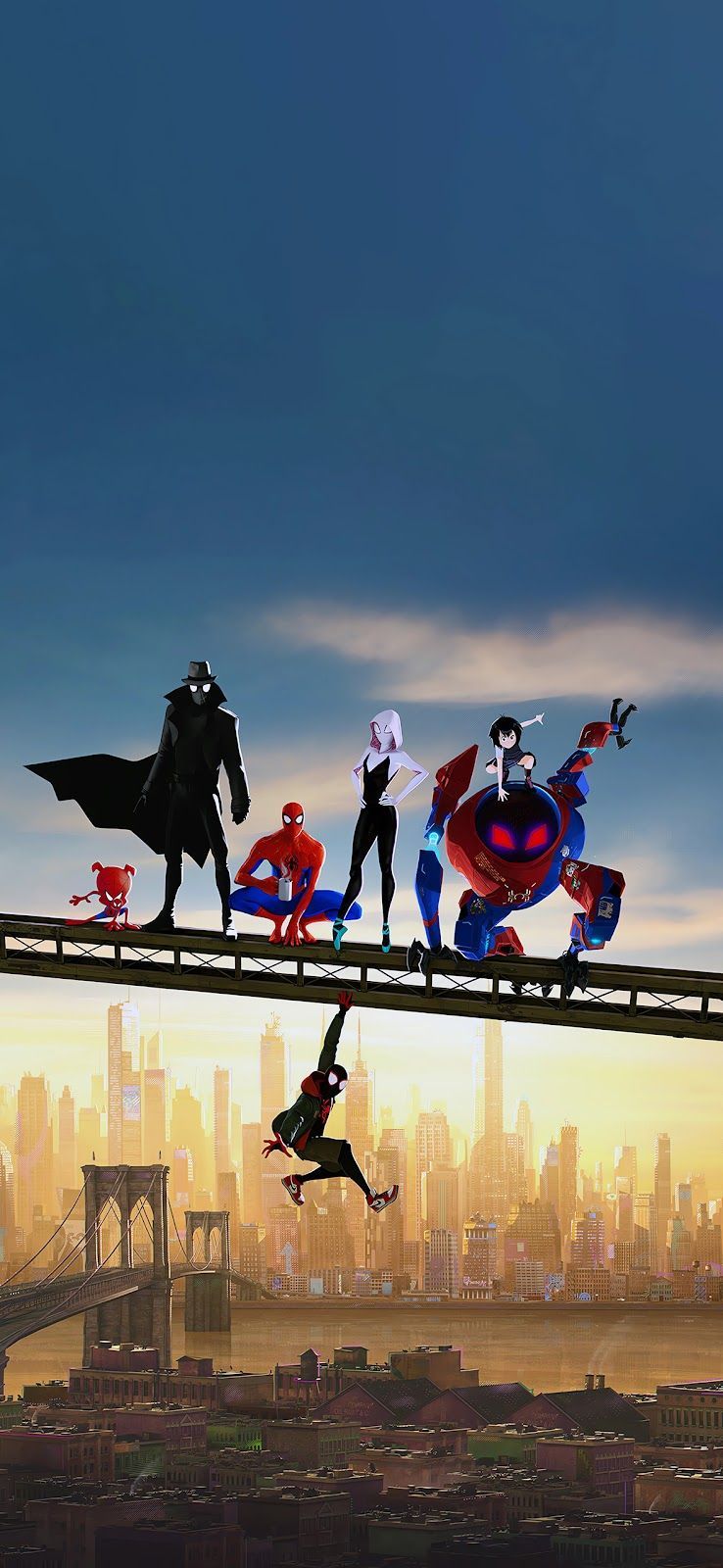 738x1600 Into The Spider Verse Wallpaper For Phone