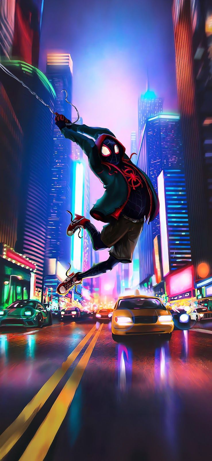 738x1600 Marvelous Miles Morales: Spider Man
