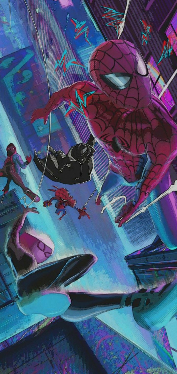 720x1520 Spider Verse Wallpaper HD