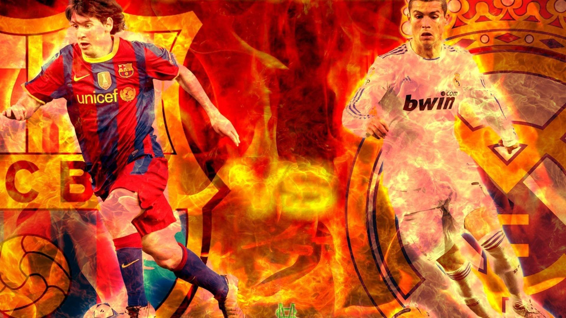 1920x1080 Messi vs Ronaldo Wallpaper 2018 HD