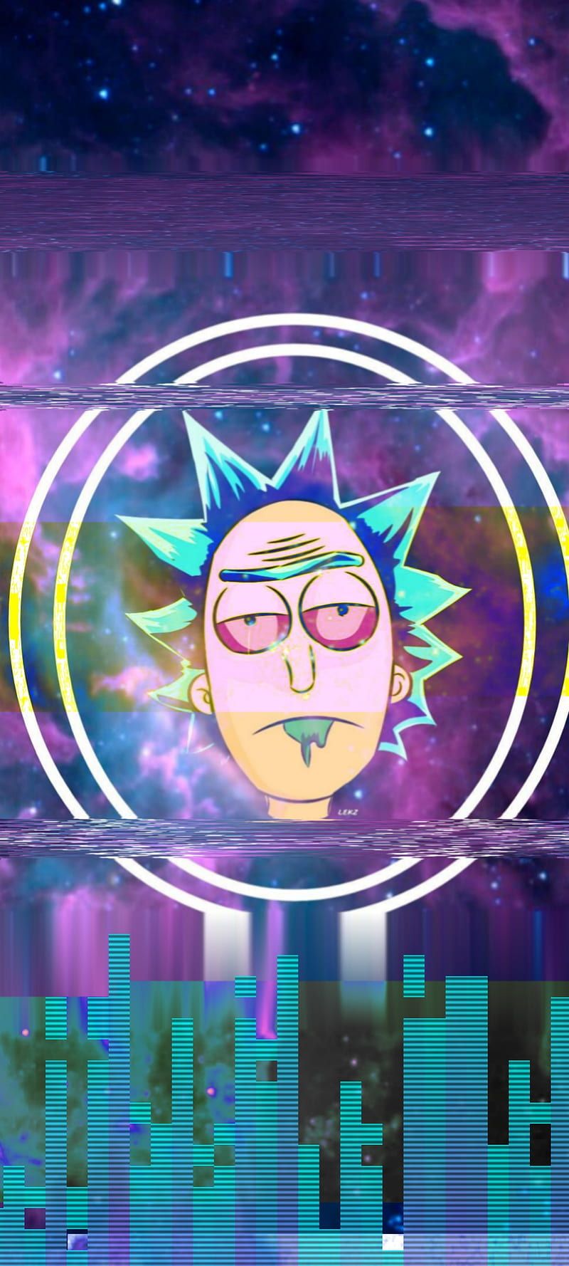 800x1778 Rick, adult cartoon, fanart, glitch