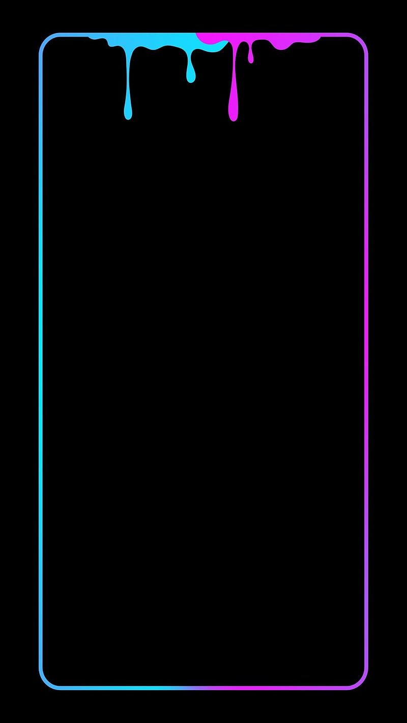 800x1422 Blue and violet, black, edge, screen