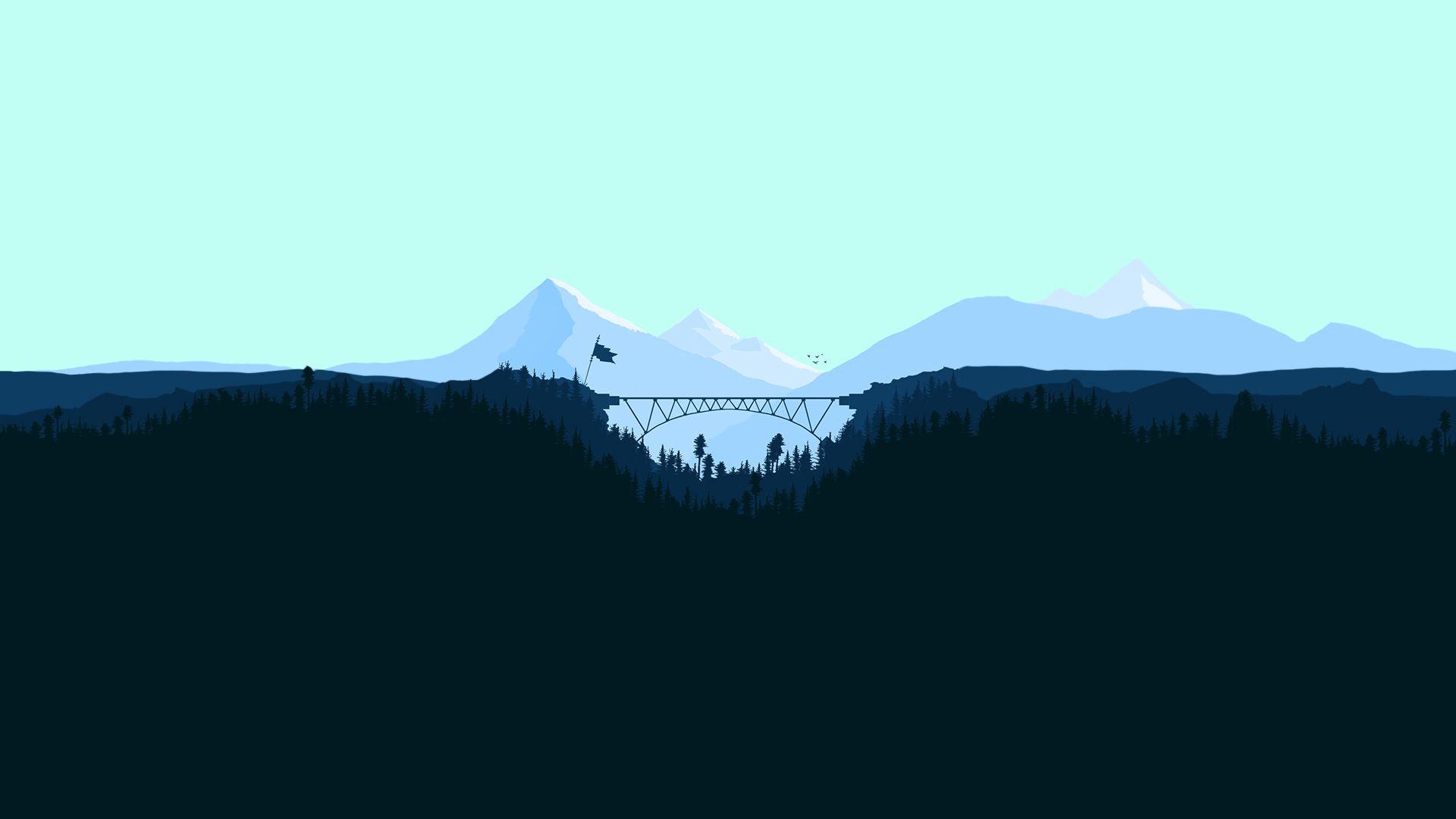 1920x1080 Download Minimalist Forest Wallpaper, HD Background