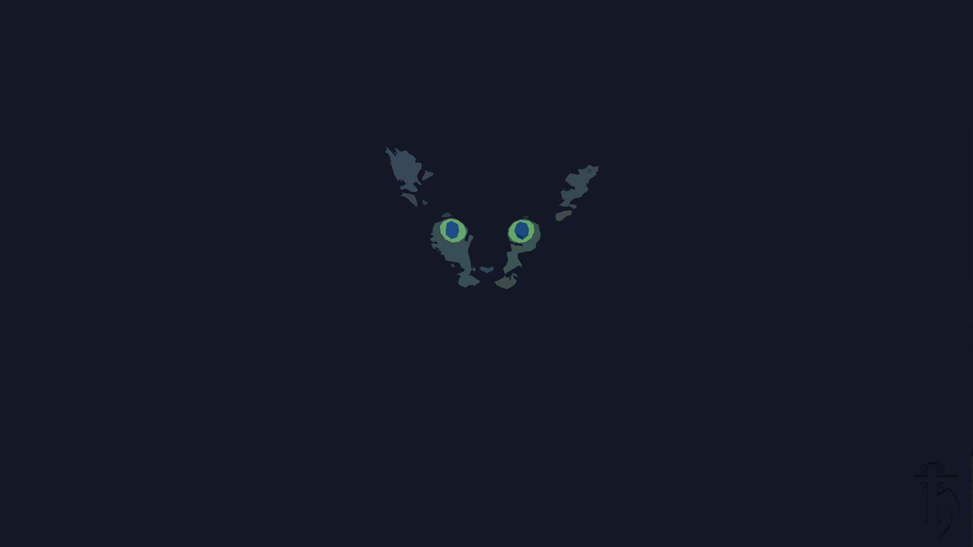 1920x1080 Cat, Minimalist wallpaper and background JPG