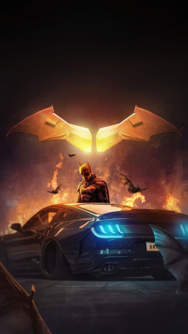 736x1308 Dark Knights Ride Batman And The Ford