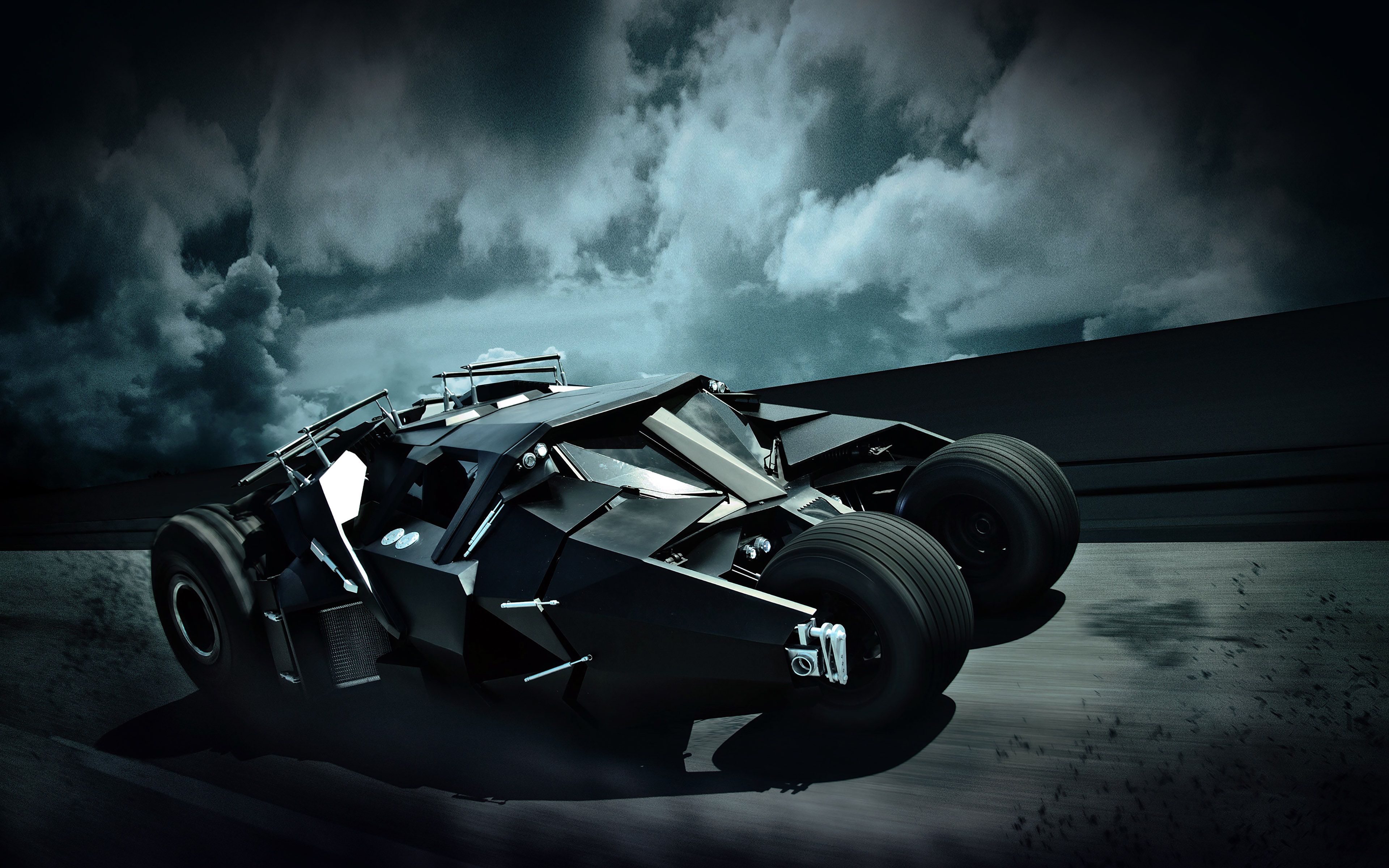 3840x2400 Batcar Batman Highway Art Hero