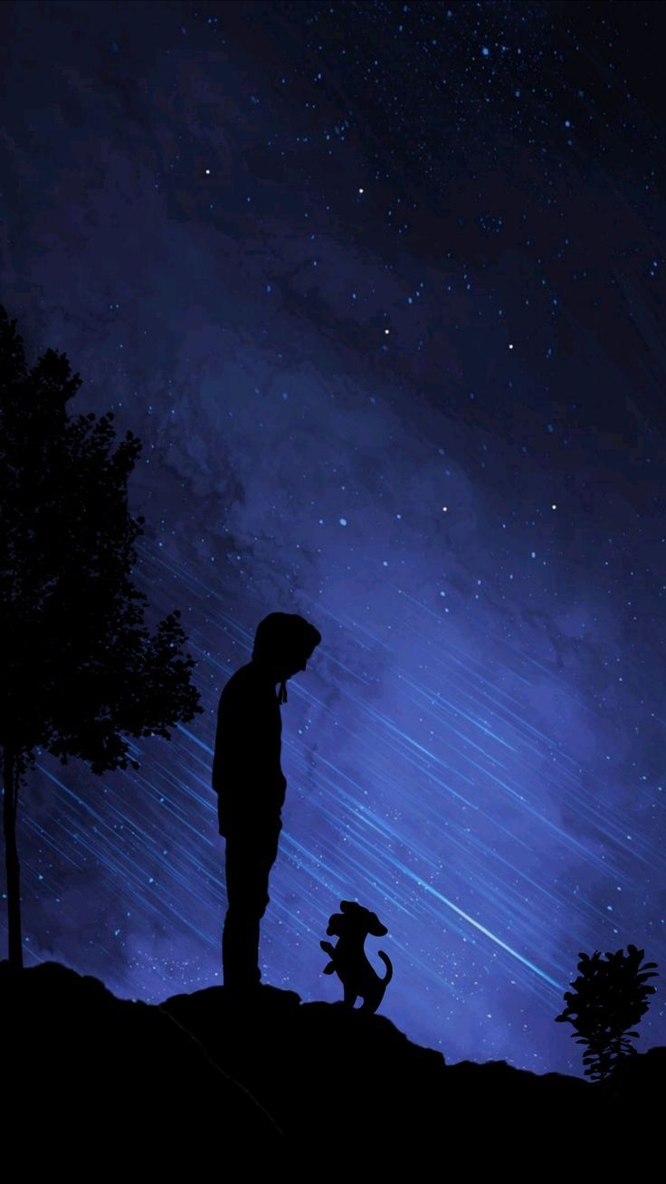 736x1308 Alone boy. sad boy standing with dog