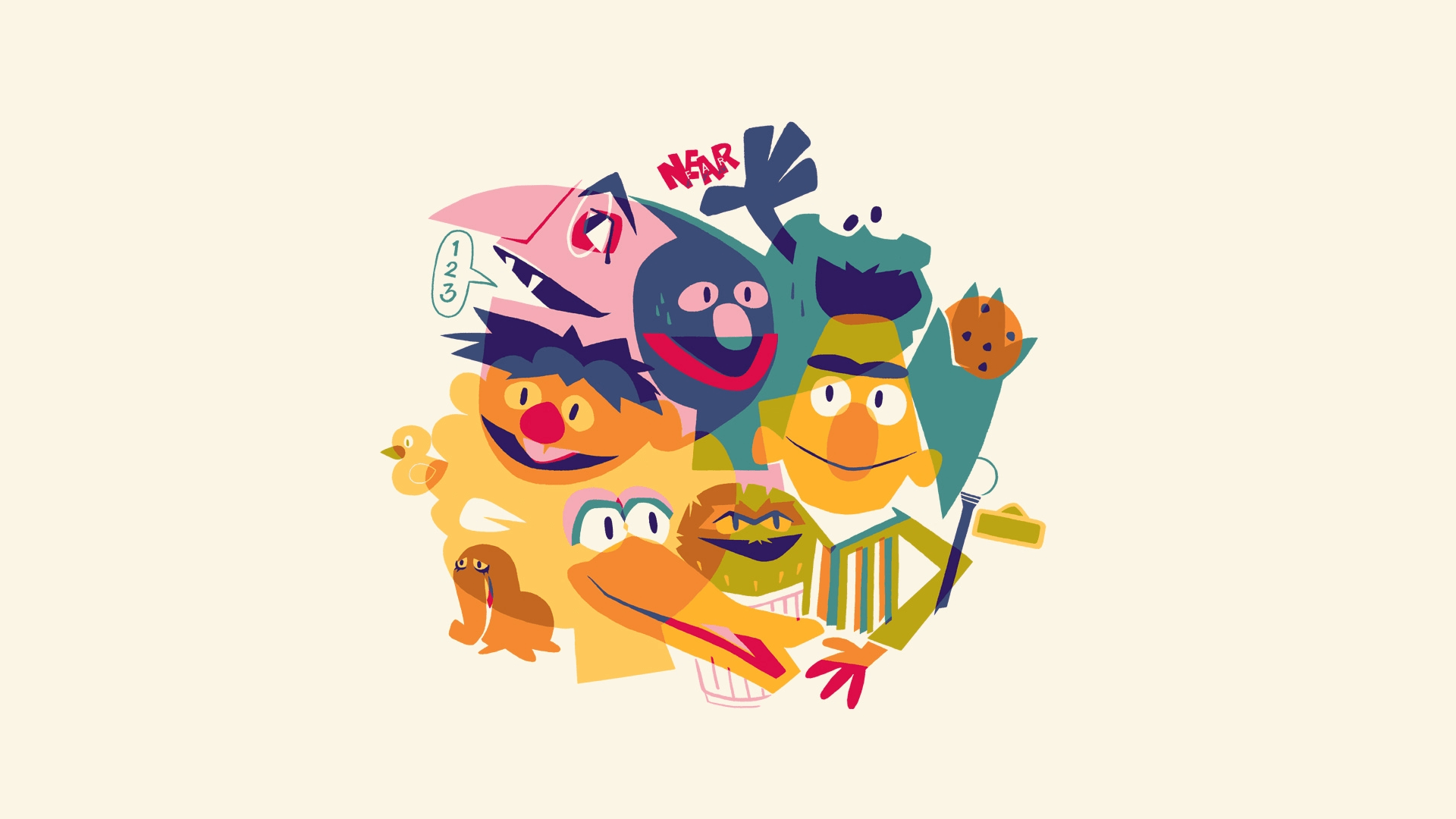 1920x1080 Confectionery, Food, Sweets, Art, Doodle resized